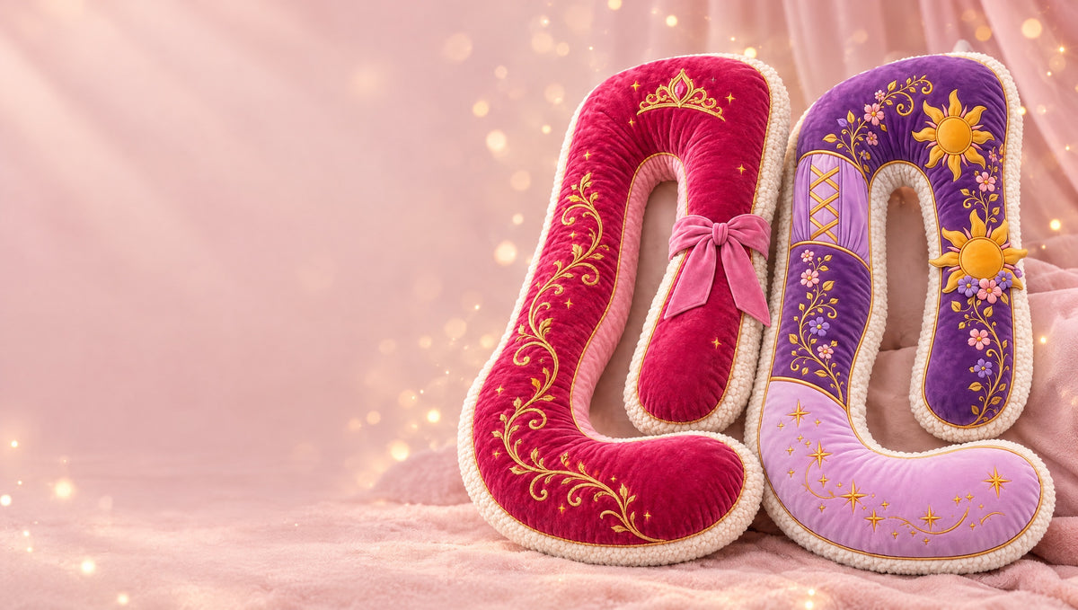 The pink and purple Princess Pillows