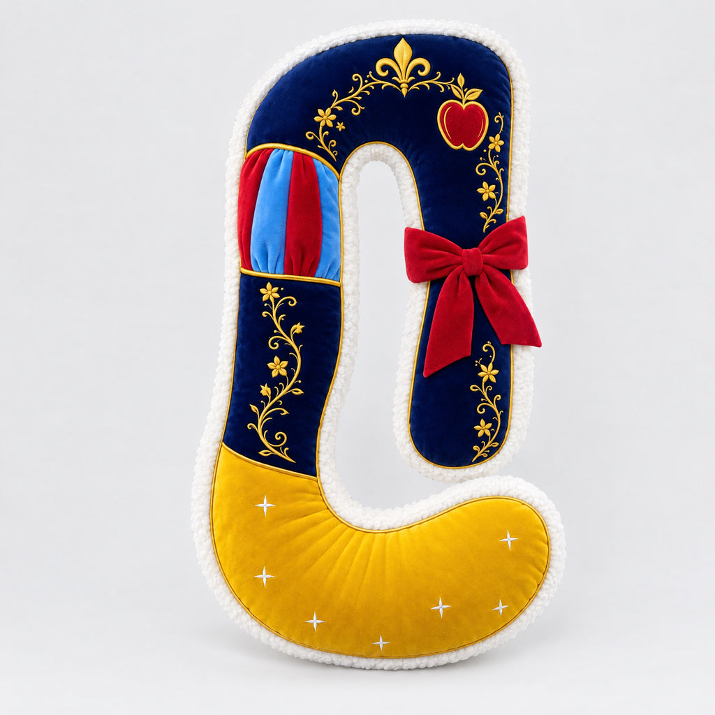The Princess Pillow in Apple Princess navy and gold